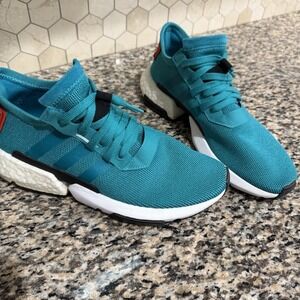 Adidas POD-S3.1 Teal Aqua Boost Running Shoes Sneakers Men's Size 9